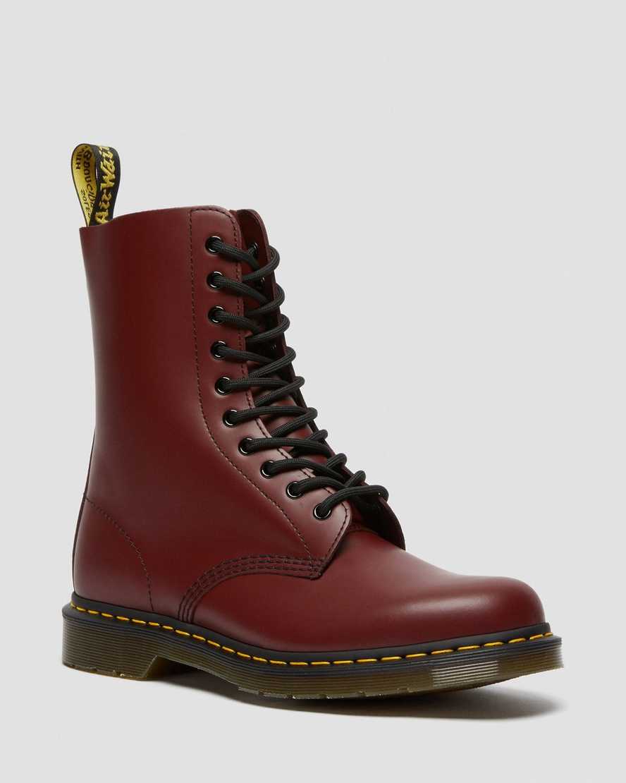 Dr. Martens 1490 Smooth Deri Erkek Originals Botlar - Bot Kırmızı |PSIBZ8459|